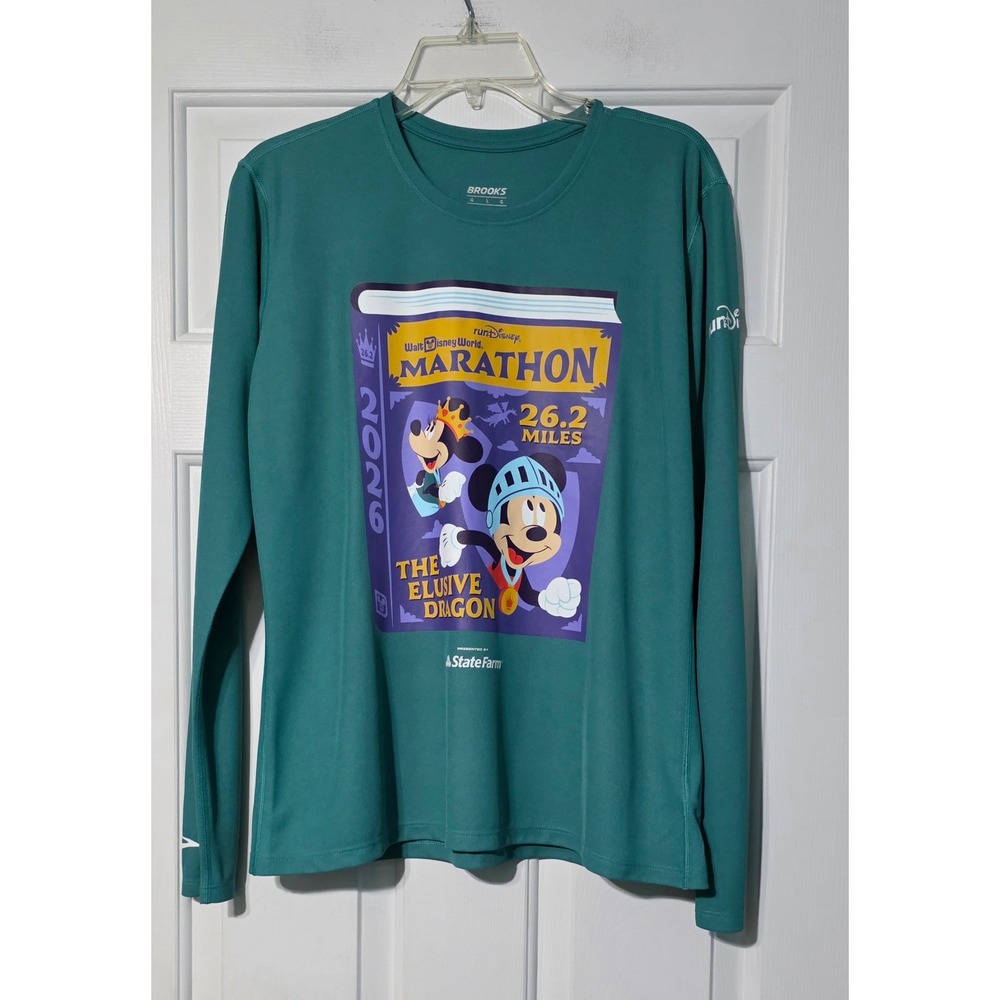 Brooks runDisney 2026 Walt Disney World Marathon Mickey Long Sleeve Shirt Large